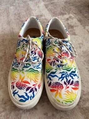 Sperry Top‑Sider Men’s Pride Canvas Boat Shoes Size 12